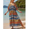 imageBsubseach Kaftan Dresses for Women Plus Size Swimsuit Cover Up Long Caftan Dress with Waist DrawstringBcolorful