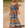 imageBsubseach Kaftan Dresses for Women Plus Size Swimsuit Cover Up Long Caftan Dress with Waist DrawstringBcolorful