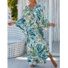 imageBsubseach Kaftan Dresses for Women Plus Size Swimsuit Cover Up V Neck Caftan Beach Dress LoungewearDgreen Camouflage