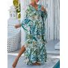 imageBsubseach Kaftan Dresses for Women Plus Size Swimsuit Cover Up V Neck Caftan Beach Dress LoungewearDgreen Camouflage