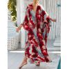 imageBsubseach Kaftan Dresses for Women Plus Size Swimsuit Cover Up V Neck Caftan Beach Dress LoungewearDred Tiedye