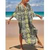 imageBsubseach Kaftan Dresses for Women Plus Size Swimsuit Cover Up V Neck Caftan Beach Dress LoungewearDsnake Print