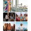 imageBsubseach Kaftan Dresses for Women V Neck Batwing Sleeve Plus Size Caftans Swimwear Coverups Maxi Beach DressesBlue Geometry