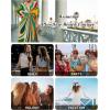 imageBsubseach Kaftan Dresses for Women V Neck Batwing Sleeve Plus Size Caftans Swimwear Coverups Maxi Beach DressesGreen Geometry