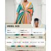 imageBsubseach Kaftan Dresses for Women V Neck Batwing Sleeve Plus Size Caftans Swimwear Coverups Maxi Beach DressesStripes Print