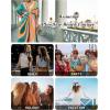 imageBsubseach Kaftan Dresses for Women V Neck Batwing Sleeve Plus Size Caftans Swimwear Coverups Maxi Beach DressesStripes Print