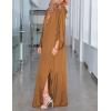 imageBsubseach Kaftan Dresses for Women V Neck Swimsuit Coverup Caftan Dress Womens Long Sleeve Flowy Beach DressEbrown