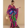 imageBsubseach Plus Size Caftan Dress for Women Long Beach Kaftans Swimwear Beach Cover Ups ResortButterfly