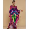 imageBsubseach Plus Size Caftan Dress for Women Long Beach Kaftans Swimwear Beach Cover Ups ResortButterfly