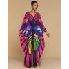 imageBsubseach Plus Size Caftan Dress for Women Long Beach Kaftans Swimwear Beach Cover Ups ResortButterfly