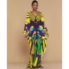 imageBsubseach Plus Size Caftan Dress for Women Long Beach Kaftans Swimwear Beach Cover Ups ResortYellow