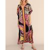 imageBsubseach Women Plus Size Kaftan Dress Swimsuit Cover Up Caftan Maxi Beach Dresses Cover UpsBlack