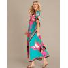 imageBsubseach Women Plus Size Kaftan Dress Swimsuit Cover Up Caftan Maxi Beach Dresses Cover UpsCyan