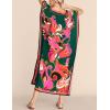 imageBsubseach Women Plus Size Kaftan Dress Swimsuit Cover Up Caftan Maxi Beach Dresses Cover UpsGreen