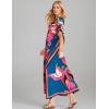 imageBsubseach Women Plus Size Kaftan Dress Swimsuit Cover Up Caftan Maxi Beach Dresses Cover UpsPeacock Blue