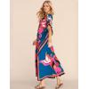 imageBsubseach Women Plus Size Kaftan Dress Swimsuit Cover Up Caftan Maxi Beach Dresses Cover UpsPeacock Blue