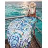 imageBsubseach Womens Multicolor Print Long Chiffon Beach Blouses Cardigan Kimono Bikini Cover Up Swimwear KaftanMulticolor