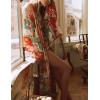 imageBsubseach Womens Multicolor Print Long Chiffon Beach Blouses Cardigan Kimono Bikini Cover Up Swimwear KaftanPrint 4