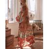 imageBsubseach Womens Multicolor Print Long Chiffon Beach Blouses Cardigan Kimono Bikini Cover Up Swimwear KaftanPrint 4