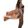 imageBsubseach Womens Multicolor Print Long Chiffon Beach Blouses Cardigan Kimono Bikini Cover Up Swimwear KaftanPrint 4