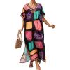 imageBsubseach Kaftan Dresses For Women Petite Plus Size Caftan Swim Cover Up For Women Maxi Beach DressBlack