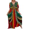 imageBsubseach Kaftan Dresses for Women Butterfly Print Plus Size Batwing Sleeve Caftans Long Bathing Suit Cover UpRed Butterfly