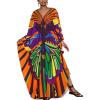 imageBsubseach Plus Size Caftan Dress for Women Long Beach Kaftans Swimwear Beach Cover Ups ResortOrange