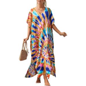 imageBsubseach Kaftan Dresses For Women Petite Plus Size Caftan Swim Cover Up For Women Maxi Beach DressPrint 8