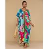 imageBsubseach Caftans for Women Plus Size Swimsuit Cover Ups Long Beach Boho Kaftan Dresses Resort WearBlue