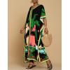 imageBsubseach Caftans for Women Plus Size Swimsuit Cover Ups Long Beach Boho Kaftan Dresses Resort WearHgreen Leaves