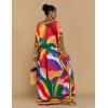 imageBsubseach Caftans for Women Plus Size Swimsuit Cover Ups Long Beach Boho Kaftan Dresses Resort WearKred Yellow