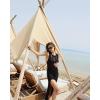 imageBsubseach Crochet Cover Up for Women Knit Sleeveless Swimsuit Coverups Summer Long DressBlack