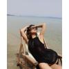 imageBsubseach Crochet Cover Up for Women Knit Sleeveless Swimsuit Coverups Summer Long DressBlack