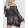 imageBsubseach Crochet Coverups for Women Swimsuit Long Sleeve Bathing Suit Cover Up Mesh Knit Beach Dress Vacation OutfitsBlack02