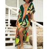 imageBsubseach Kaftan Dresses for Women Plus Size Beach Cover Up Swimsuit Coverup Resort Wear Caftans for WomenArmy Green