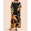 imageBsubseach Kaftan Dresses for Women Plus Size Beach Cover Up Swimsuit Coverup Resort Wear Caftans for WomenBlack