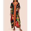imageBsubseach Kaftan Dresses for Women Plus Size Beach Cover Up Swimsuit Coverup Resort Wear Caftans for WomenBlack