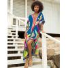 imageBsubseach Kaftan Dresses for Women Plus Size Beach Cover Up Swimsuit Coverup Resort Wear Caftans for WomenBlue