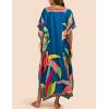 imageBsubseach Kaftan Dresses for Women Plus Size Beach Cover Up Swimsuit Coverup Resort Wear Caftans for WomenBlue