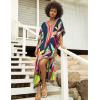 imageBsubseach Kaftan Dresses for Women Plus Size Beach Cover Up Swimsuit Coverup Resort Wear Caftans for WomenDark Navy
