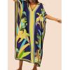 imageBsubseach Kaftan Dresses for Women Plus Size Beach Cover Up Swimsuit Coverup Resort Wear Caftans for WomenRoyal Blue