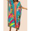 imageBsubseach Kaftan Dresses for Women Plus Size Beach Cover Up Swimsuit Coverup Resort Wear Caftans for WomenSky Blue