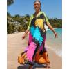 imageBsubseach Kaftan Dresses for Women Plus Size Tie Dye Batwing Sleeve Caftans Swimsuit Coverup Maxi Dress LoungewearColorful Tie Dye