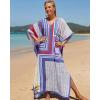 imageBsubseach Kaftan Dresses for Women Plus Size Tie Dye Batwing Sleeve Caftans Swimsuit Coverup Maxi Dress LoungewearMulticolor