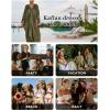 imageBsubseach Kaftan Dresses for Women Satin VNeck Caftans Coverups Long Dress Plus Size Beach Cover UpArmy Green