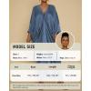imageBsubseach Kaftan Dresses for Women Satin VNeck Caftans Coverups Long Dress Plus Size Beach Cover UpBlue