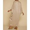 imageBsubseach Kaftan Dresses for Women Satin VNeck Caftans Coverups Long Dress Plus Size Beach Cover UpChampagne