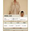imageBsubseach Kaftan Dresses for Women Satin VNeck Caftans Coverups Long Dress Plus Size Beach Cover UpChampagne