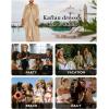 imageBsubseach Kaftan Dresses for Women Satin VNeck Caftans Coverups Long Dress Plus Size Beach Cover UpChampagne