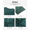 imageBsubseach Kaftan Dresses for Women Satin VNeck Caftans Coverups Long Dress Plus Size Beach Cover UpDark Green